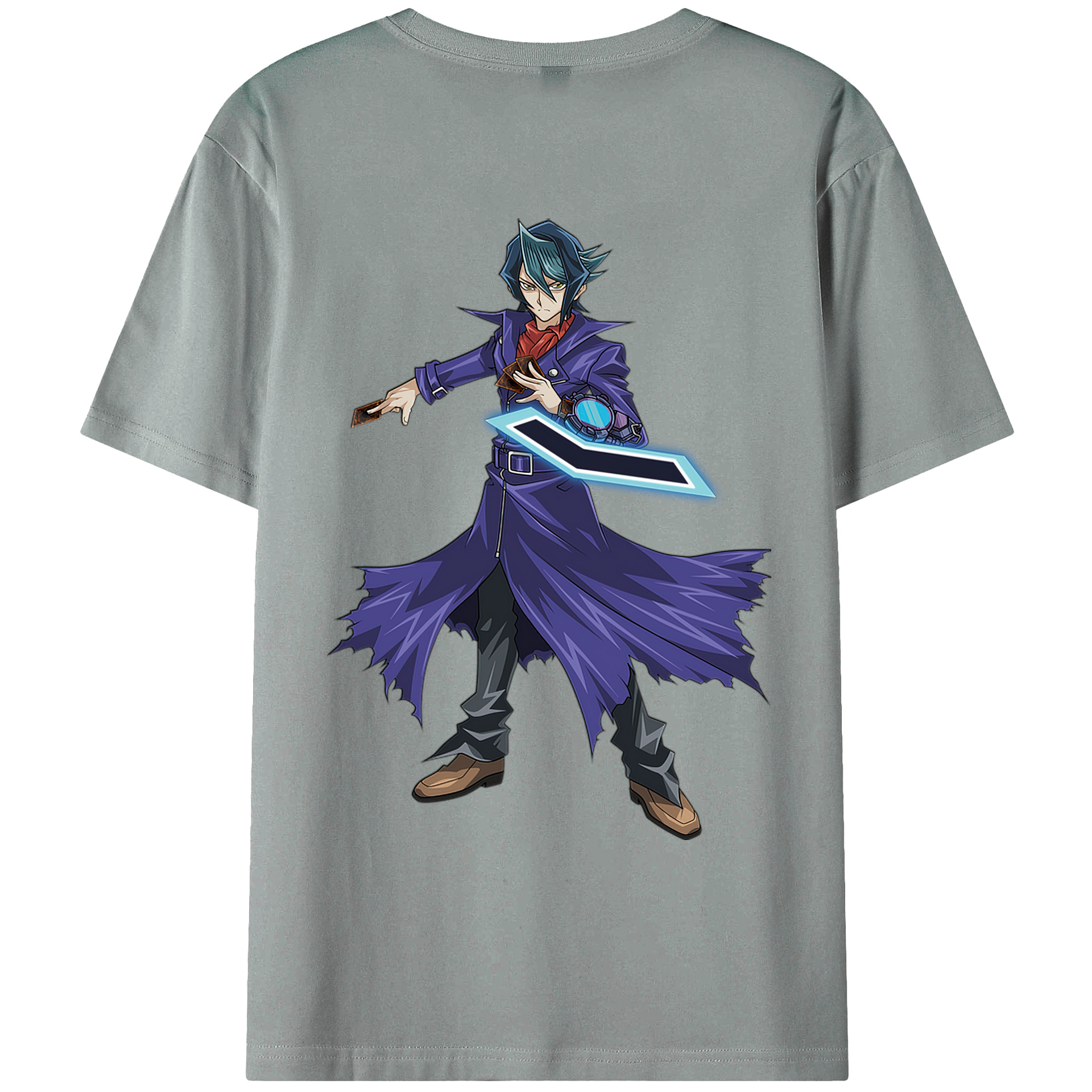 （画像用） 遊☆戯☆王 Yu-Gi-Oh! 綿100％ メンズ半袖Tシャツ（バックプリント） 通気性
